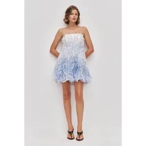 NEW AJE. temperance mini dress in blue ombre